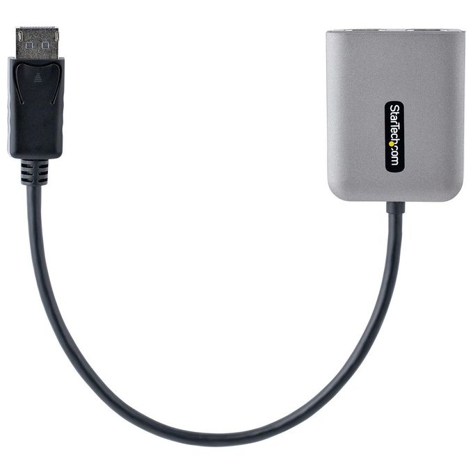 StarTech MST14DP122HD Adattatore DisplayPort a Doppio HDMI 4K 60Hz Hub MST con Cavo 30 cm Supporto HDR Plug and Play Alimentazione USB colore Nero