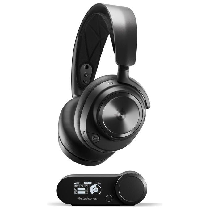 SteelSeries 61520 Arctis Nova Pro Wireless Cuffia Gaming Over-Ear Wireless Bluetooth 5.0 ANC Doppia Batteria Microfono ClearCast Gen 2 colore Nero