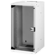 Digitus DN-49104 SOHO Pro Armadio Rack a Parete 12U 10'' Guide Regolabili Porta in Vetro IP20 colore Grigio