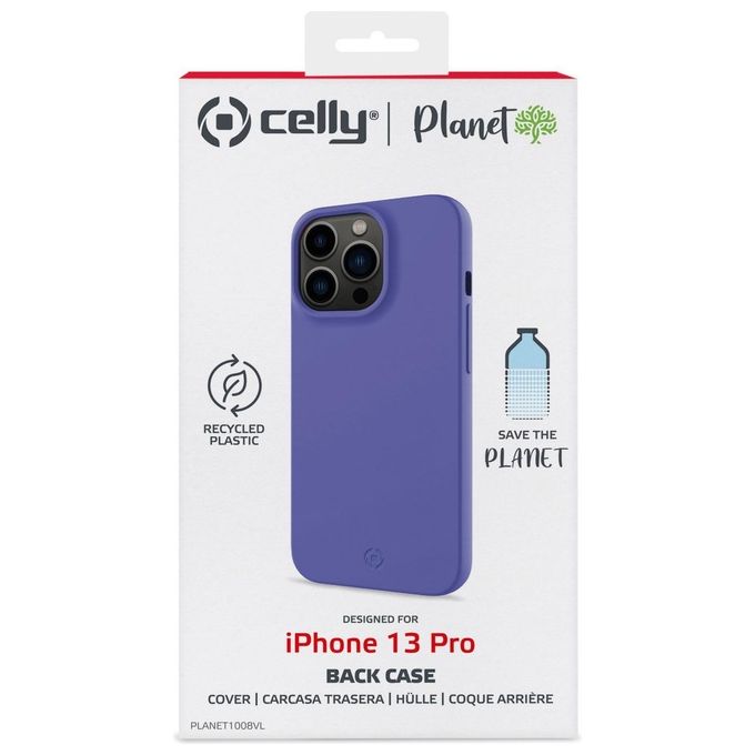 Celly Planet Eco Cover per iPhone 13 Pro Viola