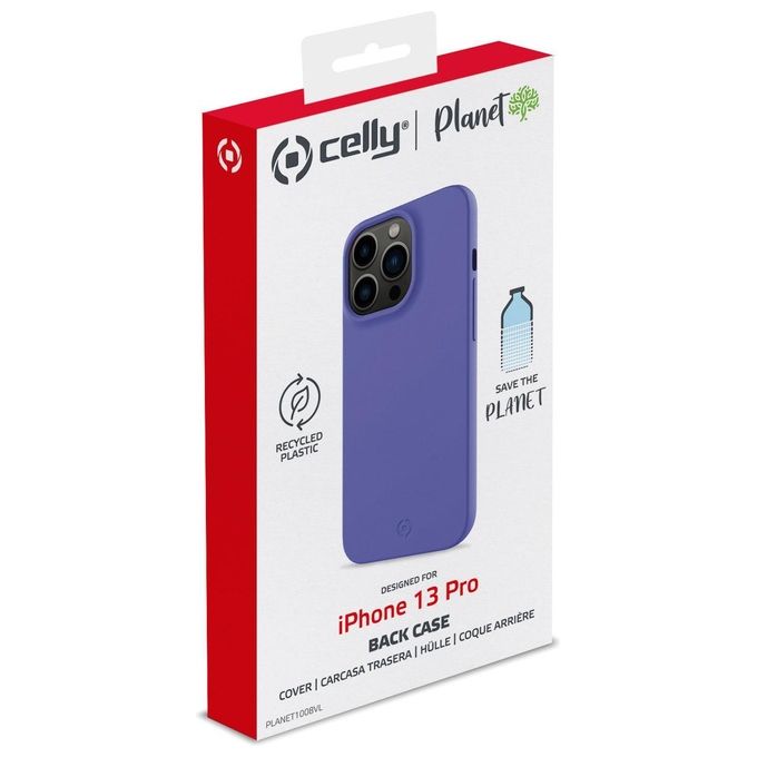 Celly Planet Eco Cover per iPhone 13 Pro Viola