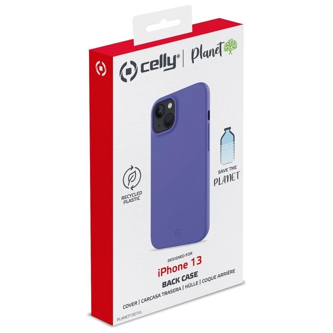 Celly Planet Eco Cover per iPhone 13 Viola