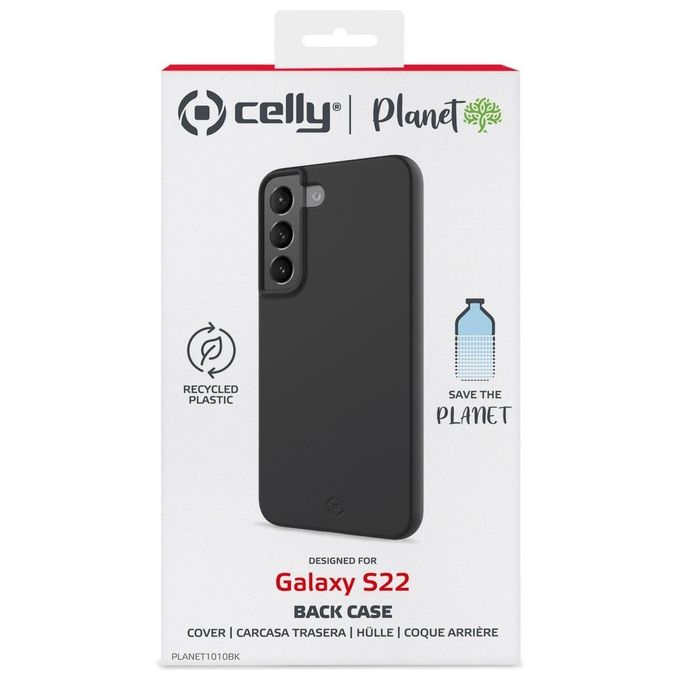 Celly Planet Eco Cover per Samsung S22 Nero