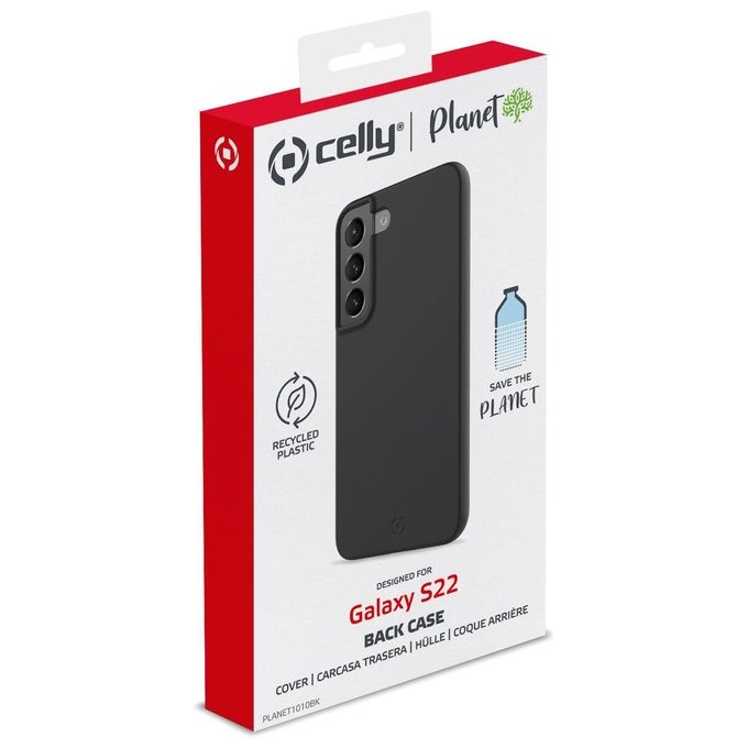 Celly Planet Eco Cover per Samsung S22 Nero