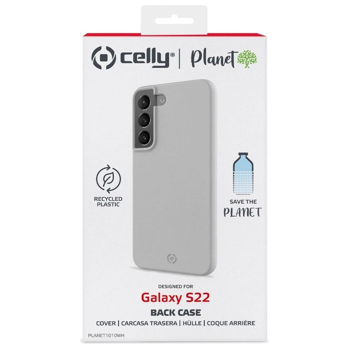 Celly Planet Eco Cover per Samsung S22 Bianco
