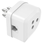 Hama 7201159 Adattatore Telefonico Spina Tripolare Maschio Presa Jack 6P4C Femmina Plug and Play colore Avorio
