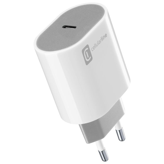 Cellular Line Stylecolor Caricabatterie da Rete 20W Colorato Bianco