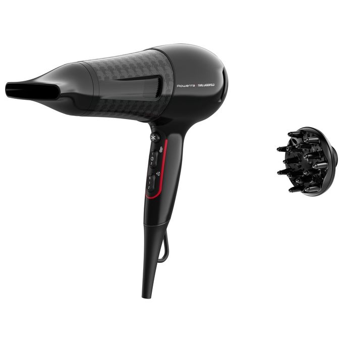 Rowenta CV591L Powerline Asciugacapelli 2300 W Tecnologia Ionica Thermo Control 6 impostazioni velocita' temperatura colore Nero