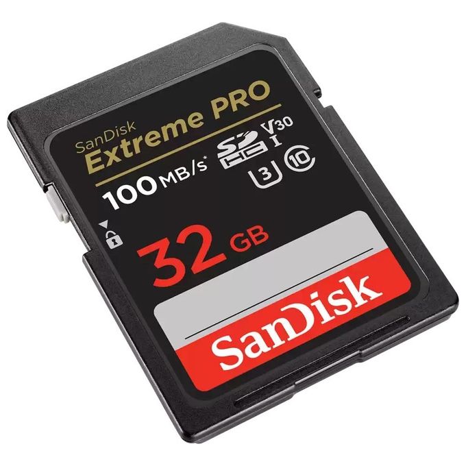 SanDisk SDSDXXO-032G-GN4IN Extreme PRO Scheda SD SDHC 32 GB 100 MB-s UHS-I Classe 10 U3 V30 colore Nero