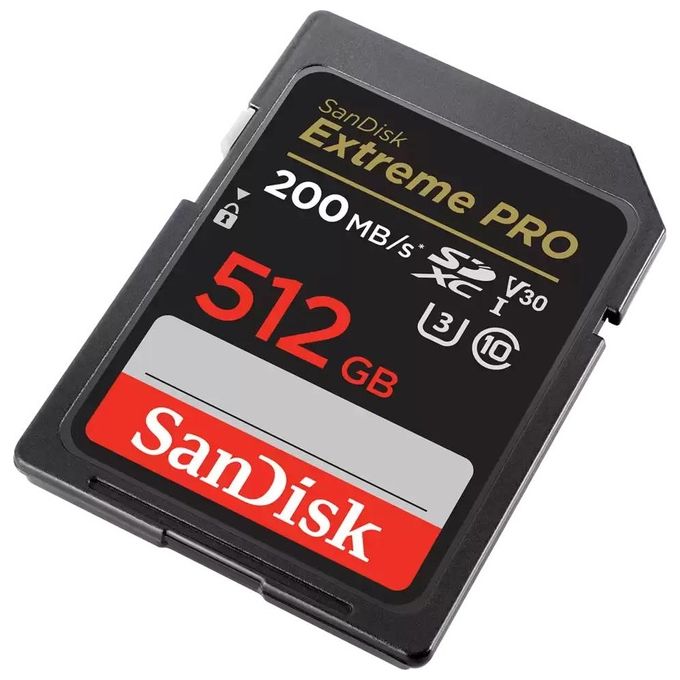 SanDisk SDSDXXD-512G-GN4IN Extreme PRO Scheda di Memoria SDXC 512 GB Classe 10 U3 V30 200 MB-s 140 MB-s colore Nero
