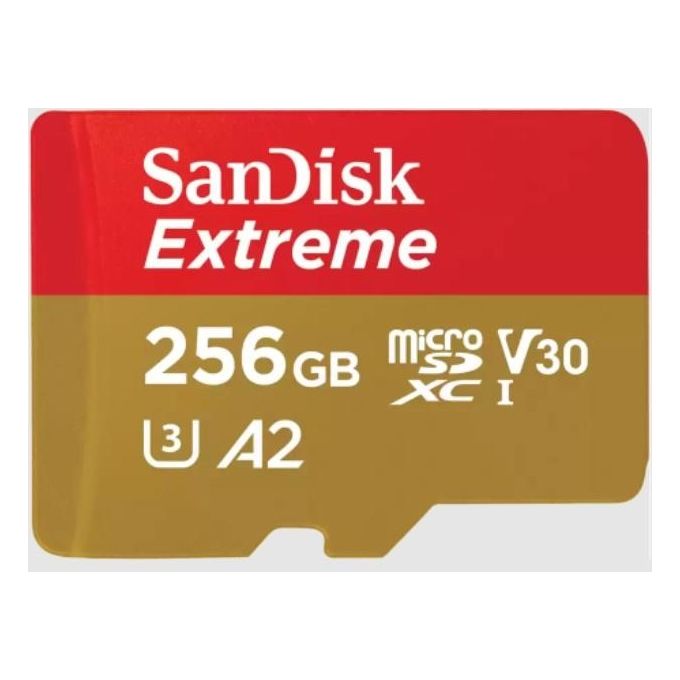 SanDisk SDSQXAV-256G-GN6MA Extreme Scheda di Memoria MicroSDXC 256 GB UHS-I A2 V30 190 MB-s colore Rosso