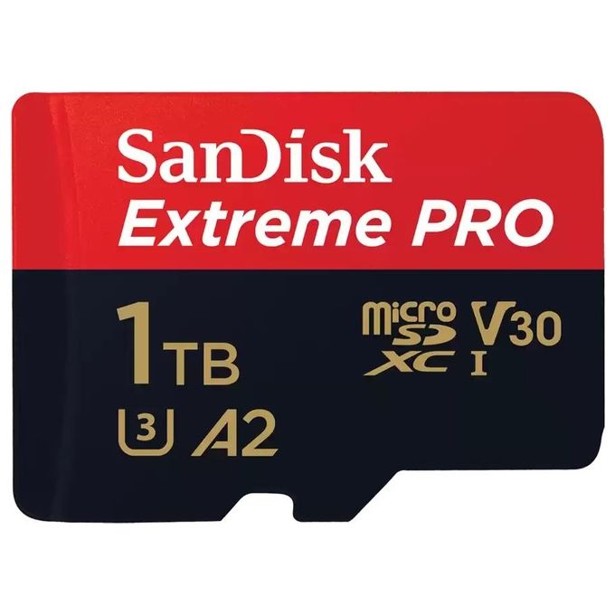SanDisk SDSQXCD-1T00-GN6MA Extreme PRO MicroSDXC 1TB UHS-I U3 V30 A2 Classe 10 200 MB-s colore Nero Rosso