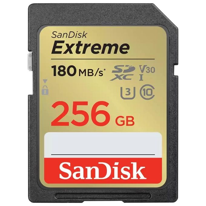 SanDisk SDSDXVV-256G-GNCIN Extreme Scheda SDXC 256 GB UHS-I U3 V30 Fino a 180 MB-s colore Nero