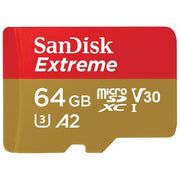 SanDisk SDSQXAH-064G-GN6AA Extreme MicroSDXC 64 GB UHS-I C10 U3 V30 A2 170 MB-s 80 MB-s colore Oro Rosso
