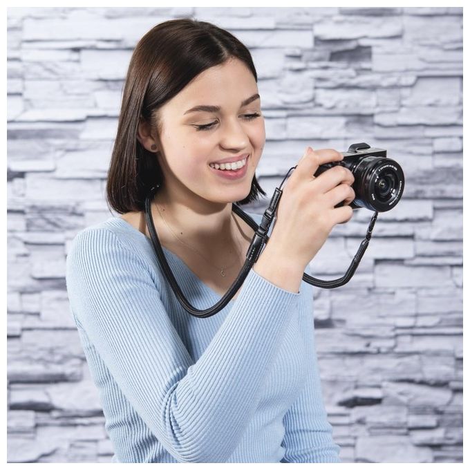 Hama Braid 120 Tracolla per Fotocamera Nylon Nero