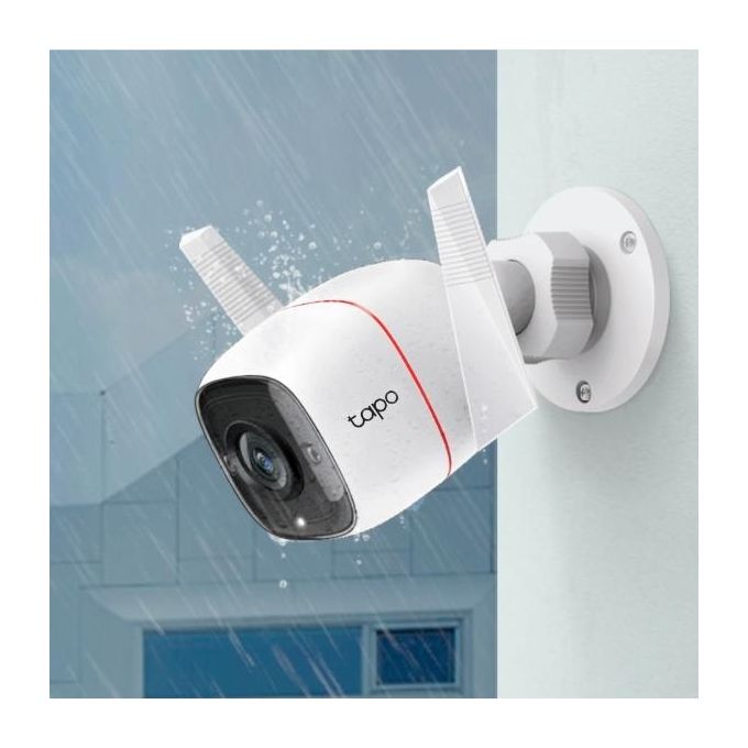 Tapo TC65 Telecamera di Sorveglianza IP Esterna Bullet 2304x1296 Pixel Montaggio Soffitto Muro
