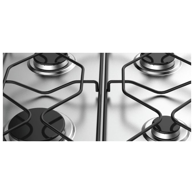 Indesit PAA642IXIWE1 Piano cottura Gas 58 cm 4 fuochi da incasso accensione elettronica sicurezza fiamma colore Inox