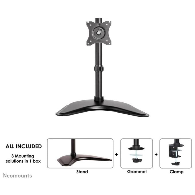 Newstar NeoMounts NM-D335BLACK Supporto da Tavolo nero con Morsa per Monitor 30''