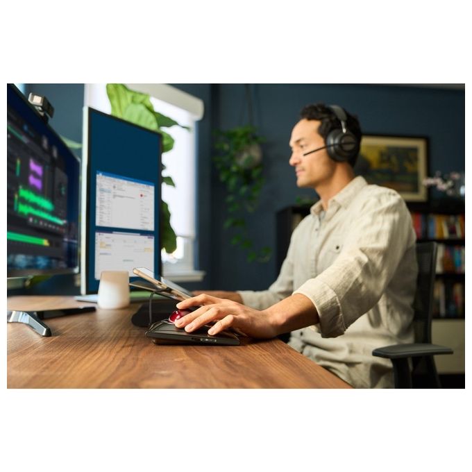 Kensington K83452WW Cuffie over-ear Bluetooth H3000 Cancellazione Rumore Attiva con AI Durata Batteria 60 h Connessione Bluetooth 5.2 colore Nero
