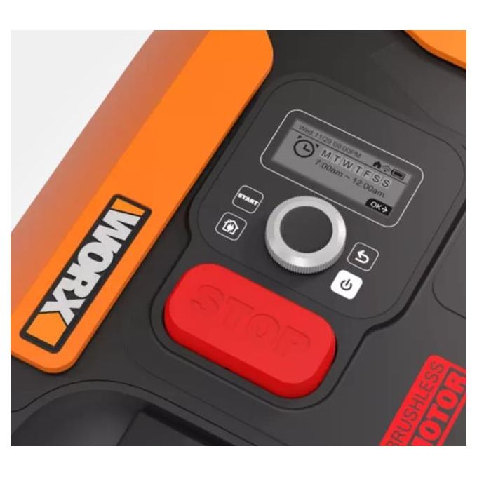 Worx WR165E Landroid M500 Robot Rasaerba 500 m² 18 cm taglio Wi-Fi Bluetooth 60 dB colore Nero Arancione