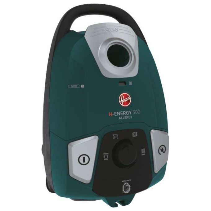 Hoover HE330ALG 011 H-ENERGY 300 Aspirapolvere a Traino Con Sacco 3.5 L 850W Filtro EPA Raggio 9.5m colore Verde
