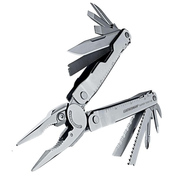Leatherman LT300-N Super Tool 300 Multiutensile 19 in 1 con sistema di sicurezza colore Argento