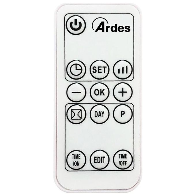 Ardes AR4W05P Pareto Flex Termoventilatore Ceramico da Parete 2000W IP22 Timer 12h Telecomando colore Bianco