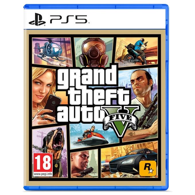 Rockstar Games SWP50147 Grand Theft Auto V Videogioco PS5 Azione Multiplayer Online PEGI 18 Edizione Standard