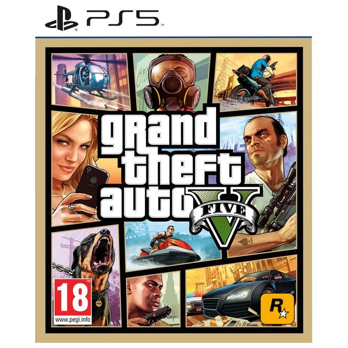 Rockstar Games SWP50147 Grand Theft Auto V Videogioco PS5 Azione Multiplayer Online PEGI 18 Edizione Standard