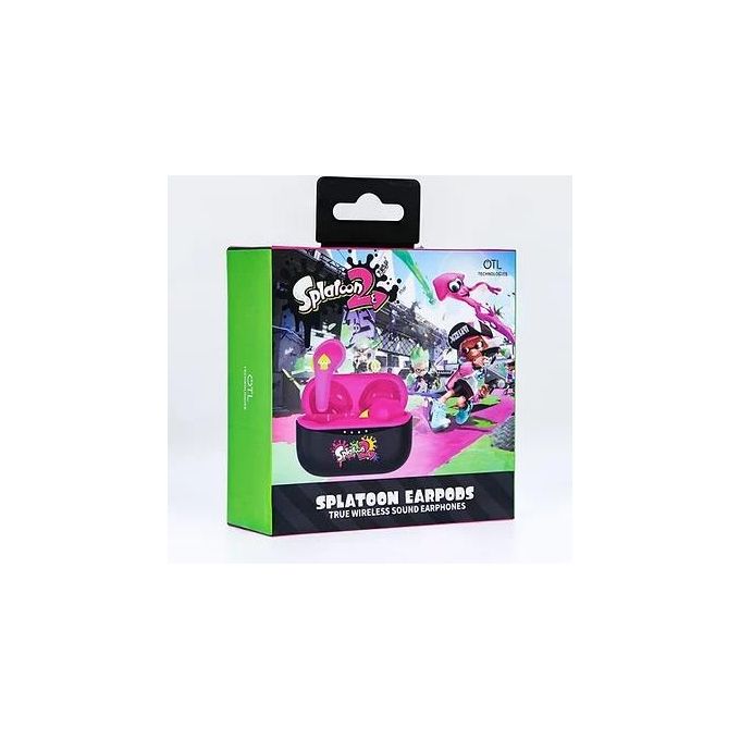 4SIDE ST0884 Splatoon 2 Auricolari In-ear TWS Bluetooth 5.0 Microfono Integrato 6h autonomia colore Nero Rosso