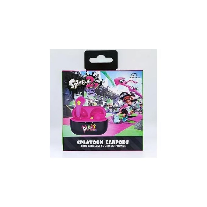 4SIDE ST0884 Splatoon 2 Auricolari In-ear TWS Bluetooth 5.0 Microfono Integrato 6h autonomia colore Nero Rosso