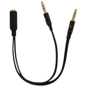Link LKADAT137 Adattatore Splitter Audio Cuffie e Microfono Jack 3.5mm 1 Femmina 4 Poli 2 Maschio Stereo colore Nero