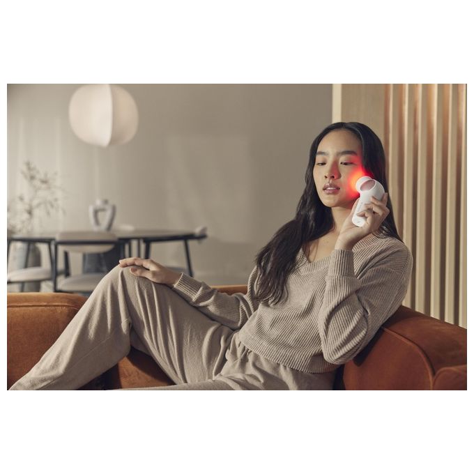 Therabody TF02222-01 TheraFace Pro Dispositivo Multifunzione per la Salute del Viso con Terapia a Percussione Microcorrente LED e Pulizia Profonda colore Bianco