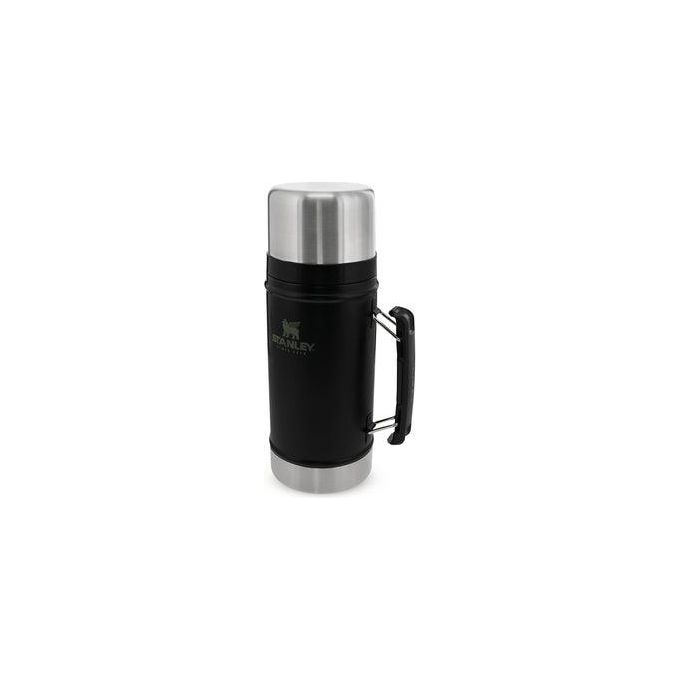 Stanley 10-07937-004 Termos Alimentare Isotermico Acciaio Inossidabile 0,94 L con Tappo a Pompa e Tazza Inclusa colore Nero