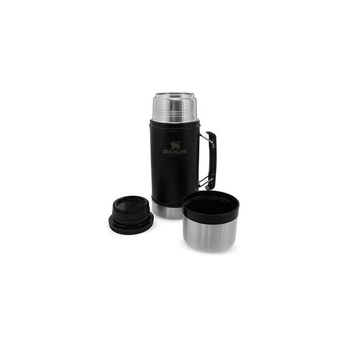 Stanley 10-07937-004 Termos Alimentare Isotermico Acciaio Inossidabile 0,94 L con Tappo a Pompa e Tazza Inclusa colore Nero