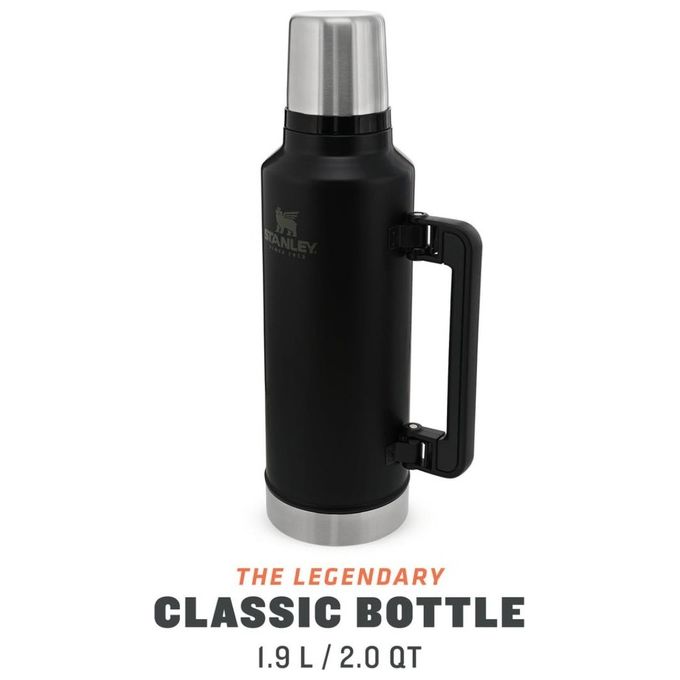 STANLEY 10-07934-004 Classic Legendary Thermos 1.9L Mantiene la Temperatura 45 Ore Senza BPA Acciaio Inox colore Nero