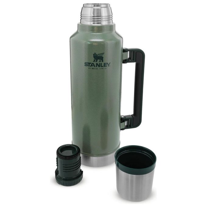 STANLEY 10-07934-001 Classic Legendary Thermos 1.9L Mantiene la Temperatura 45 Ore Acciaio Inox Senza BPA Lavabile in Lavastoviglie Garanzia a Vita colore Hammertone Green