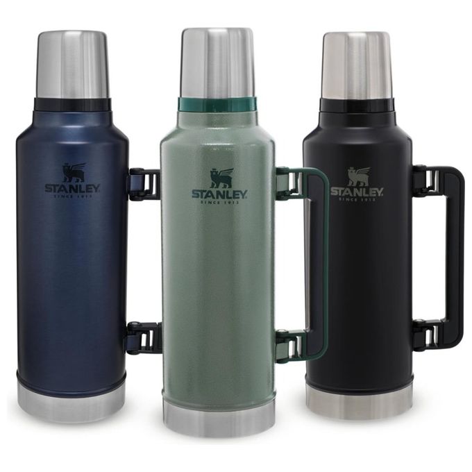 STANLEY 10-07934-001 Classic Legendary Thermos 1.9L Mantiene la Temperatura 45 Ore Acciaio Inox Senza BPA Lavabile in Lavastoviglie Garanzia a Vita colore Hammertone Green