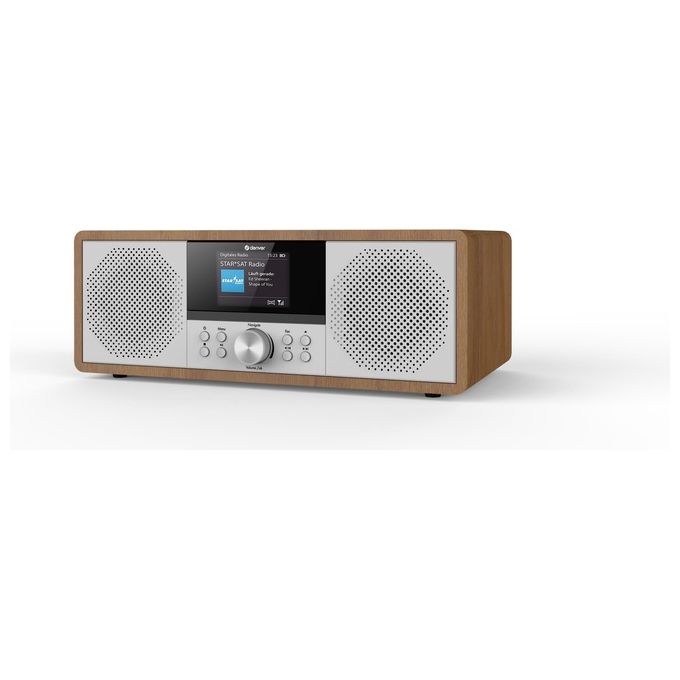 Denver MIR-270DW Radio Internet DAB+ FM CD Bluetooth 5.0 Wi-Fi 2x10W RMS colore Marrone