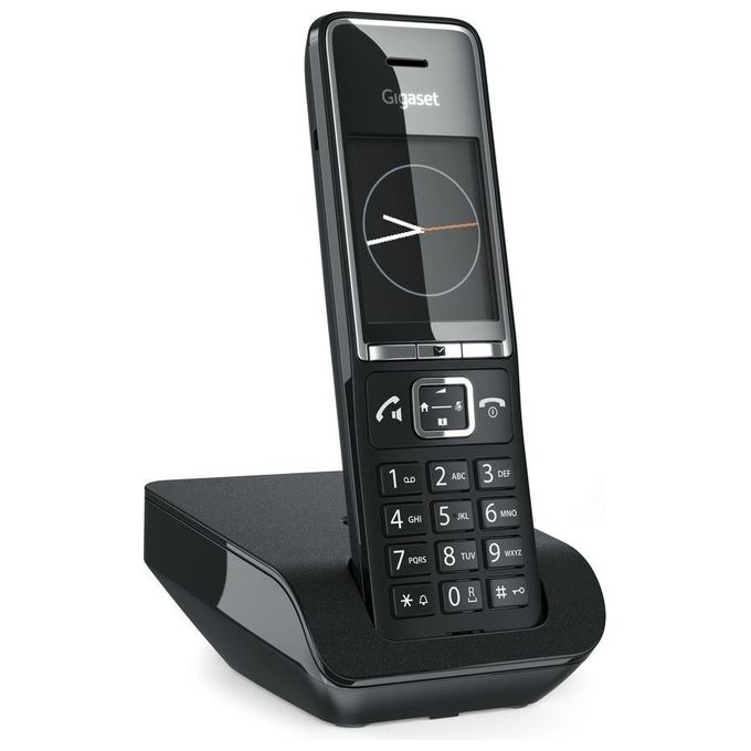 Gigaset S30852-H3001-B104 COMFORT 550 Telefono analogico Cornetta wireless con vivavoce rubrica 200 voci identificatore di chiamata e display TFT 2.2'' colore Nero