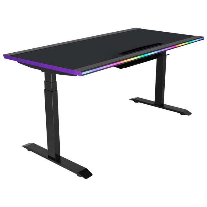 Cooler Master CMI-GD160-PRAE1-EU GD160 Scrivania Gaming ARGB Regolabile in Altezza 65 130 cm 160x75 cm Portata 100 Kg colore Nero