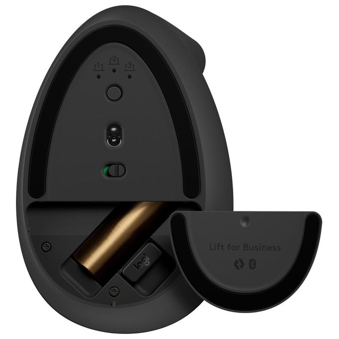 Logitech 910-006494 Lift for Business Mouse Ergonomico Verticale Wireless Bluetooth Logi Bolt 4000 DPI Clic Silenziosi colore Grafite