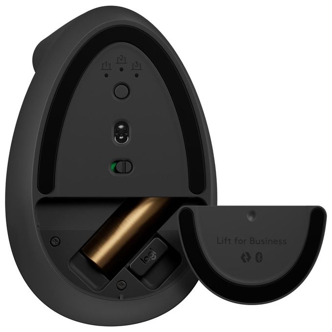 Logitech 910-006495 Lift Mouse Verticale Ergonomico per Mancini Wireless Bluetooth 4000 DPI Clic Silenziosi Fino a 2 Anni di Batteria colore Graphite