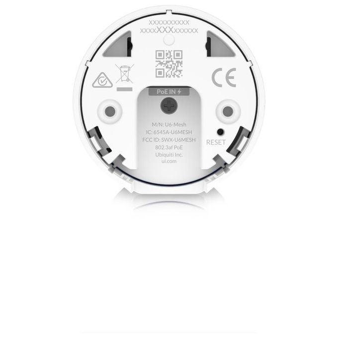 Ubiquiti U6-MESH Access Point Wi-Fi 6 Mesh 4800 Mbit-s Dual Band 2.4 5 GHz PoE WPA3 colore Bianco