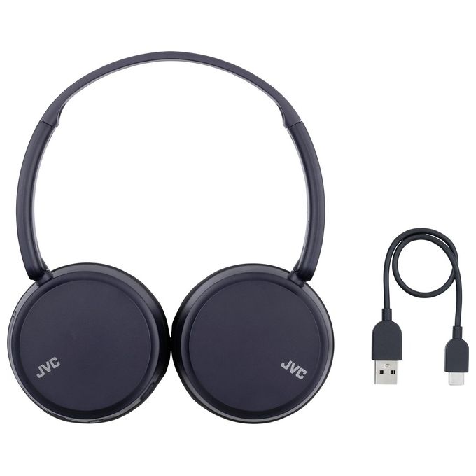 JVC HA-S36W-A-U Cuffie Wireless a Padiglione Bluetooth 5.2 35h USB Type-C colore Blu
