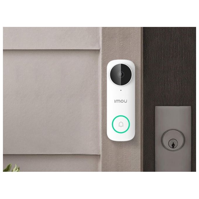 Imou DB61I Videocampanello Cablato 2 fili 5 MP 164° Visione Notturna 5m Wi-Fi Dual Band IP65 colore Bianco
