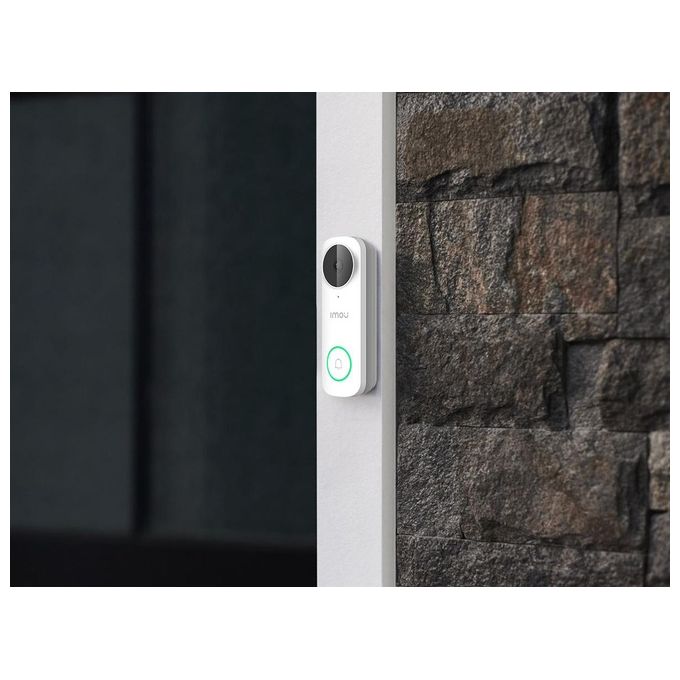 Imou DB61I Videocampanello Cablato 2 fili 5 MP 164° Visione Notturna 5m Wi-Fi Dual Band IP65 colore Bianco