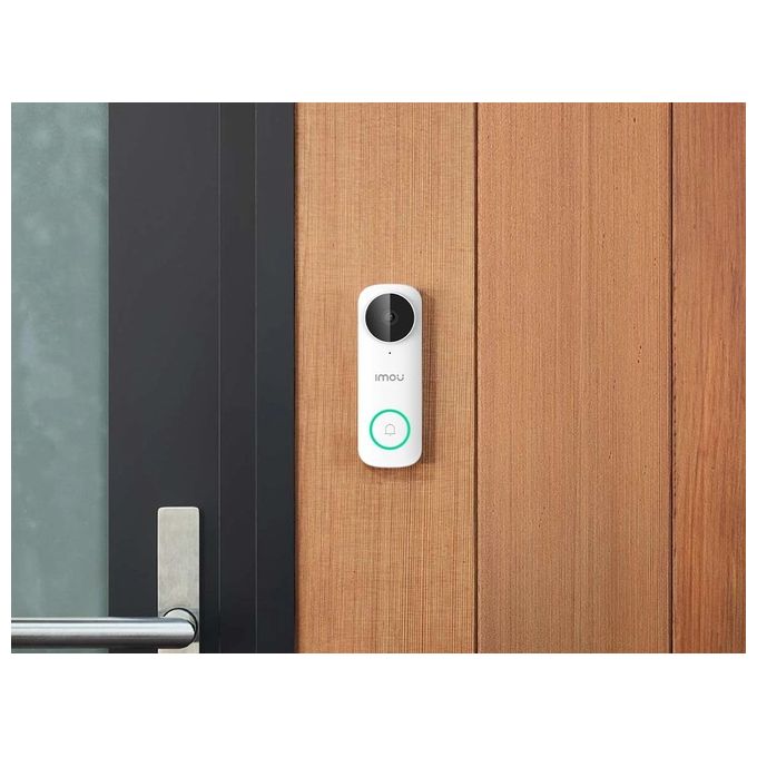 Imou DB61I Videocampanello Cablato 2 fili 5 MP 164° Visione Notturna 5m Wi-Fi Dual Band IP65 colore Bianco