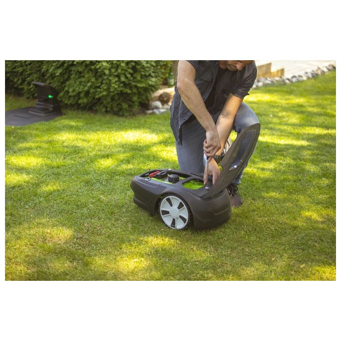 Greenworks GR2513107 Optimow 7 Robot Rasaerba a Batteria 750 m² 17 cm taglio 60 dB IPX5 colore Nero Verde