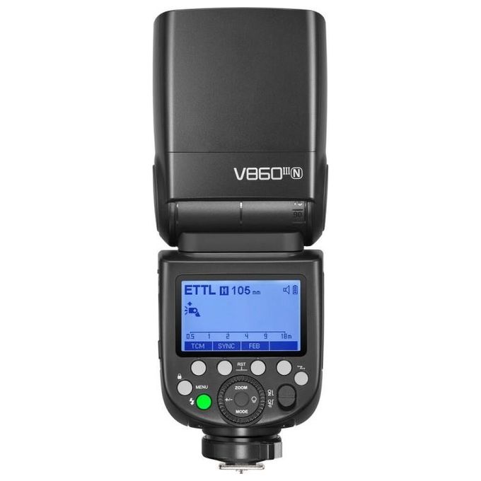 GODOX GODFLASHV860IIINI V860III Flash per Nikon Numero Guida 60 Zoom 20-200 mm Wireless Godox X 2.4 GHz Batteria Ricaricabile colore Nero